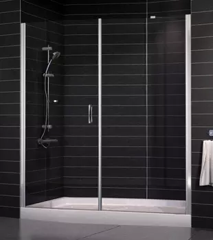 Душевая дверь в нишу Vegas Glass EP-F-2 0180 08 01 L стекло прозрачное, 180