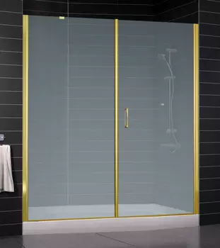 Душевая дверь в нишу Vegas Glass EP-F-2 0180 09 10 R профиль золото, стекло сатин