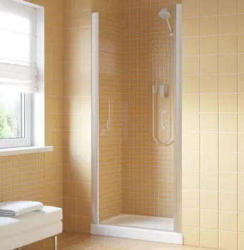 Душевая дверь в нишу Vegas Glass EP Lux 0060 07 01 L профиль матовый хром, стекло прозрачное