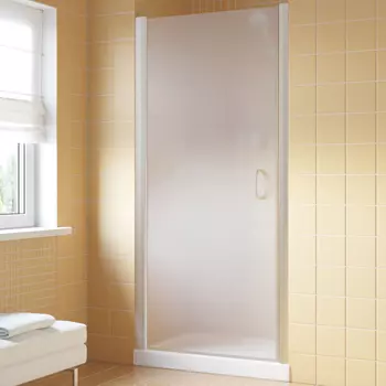 Душевая дверь в нишу Vegas Glass EP Lux 0060 07 10 L профиль матовый хром, стекло сатин