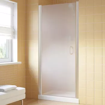 Душевая дверь в нишу Vegas Glass EP Lux 0065 07 10 L профиль матовый хром, стекло сатин