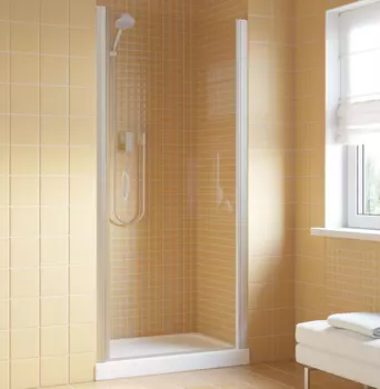 Душевая дверь в нишу Vegas Glass EP Lux 0070 07 01 R профиль матовый хром, стекло прозрачное