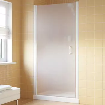 Душевая дверь в нишу Vegas Glass EP Lux 0080 01 10 L профиль белый, стекло сатин