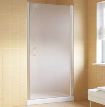 Душевая дверь в нишу Vegas Glass EP Lux 0085 07 10 R профиль матовый хром, стекло сатин