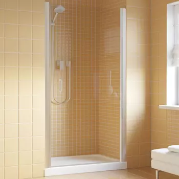 Душевая дверь в нишу Vegas Glass EP Lux 0090 07 01 R профиль матовый хром, стекло прозрачное