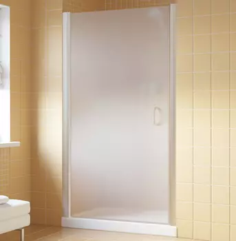 Душевая дверь в нишу Vegas Glass EP Lux 0095 07 10 L профиль матовый хром, стекло сатин