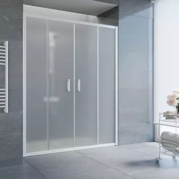 Душевая дверь в нишу Vegas Glass Z2P 180 01 10 профиль белый, стекло сатин