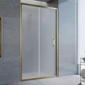 Душевая дверь в нишу Vegas Glass ZP 0100 05 10 профиль бронза, стекло сатин