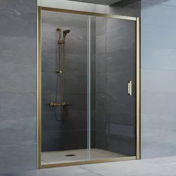 Душевая дверь в нишу Vegas Glass ZP 0140 05 01 профиль бронза, стекло прозрачное