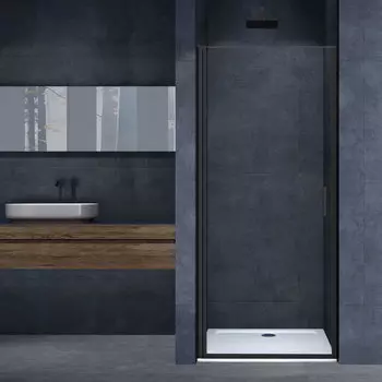 Душевая дверь в нишу Vincea Alpha VDP-3AL700CLB 70х195 стекло прозрачное, профиль черный