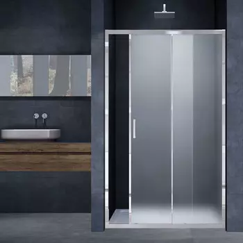 Душевая дверь в нишу Vincea Alpha VDS-3AL130MT профиль хром, стекло текстурное