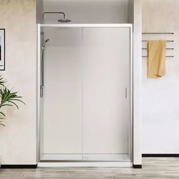 Душевая дверь в нишу Vincea City VDS-5CT150CL 150x195 профиль хром, стекло прозрачное