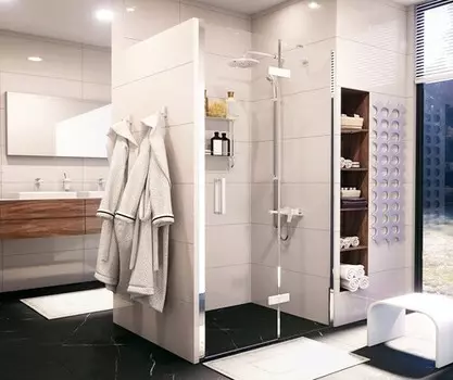 Душевая дверь в нишу WasserKRAFT Aller 10H05RWHITE 120х200 см, правая