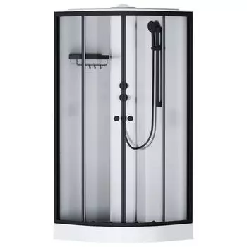 Душевая кабина Am.Pm X-Joy 90x90 профиль черный матовый, стекло прозрачное