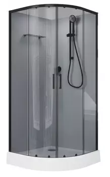 Душевая кабина Aquanet Passion Evo R black 90x90 тонированное стекло