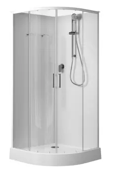 Душевая кабина Aquanet Passion Evo R White 90x90 прозрачное стекло