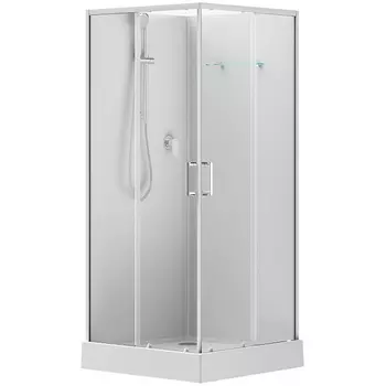 Душевая кабина Aquanet Passion Evo S White 90x90 стекло прозрачное