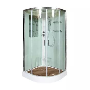 Душевая кабина AvaCan A01, 100х100х220 см, стекло прозрачное, профиль хром