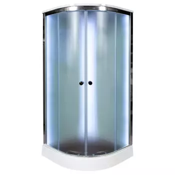 Душевая кабина AvaCan D011SLED, 110х110х220 см, стекло матовое, профиль хром