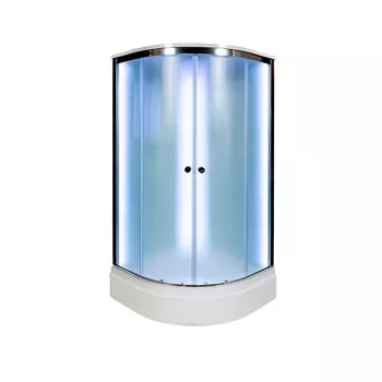 Душевая кабина AvaCan D311SLED, 110х110х220 см, стекло матовое, профиль хром