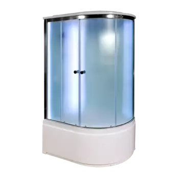 Душевая кабина AvaCan D512SLLED, 120х90х220 см, стекло матовое, профиль хром