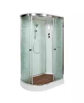 Душевая кабина AvaCan EM2012REL, 120х90х220 см, стекло с узором, профиль хром