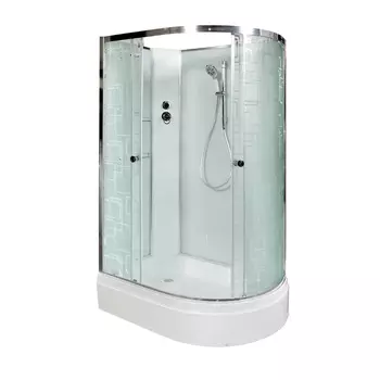 Душевая кабина AvaCan EM3012LN, 120х90х208 см, стекло с узором, профиль хром