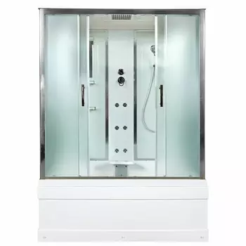 Душевая кабина AvaCan EM4516GM, 160х85х220 см, стекло матовое, профиль хром