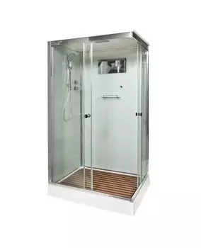 Душевая кабина AvaCan K402S, 120х90х220 см, стекло прозрачное, профиль хром