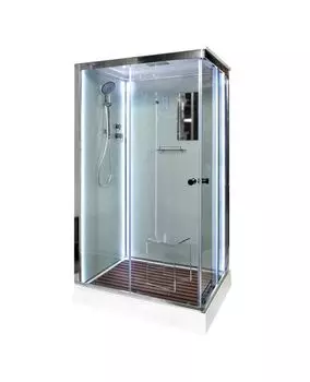 Душевая кабина AvaCan K402SLED, 120х90х220 см, стекло прозрачное, профиль хром