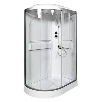 Душевая кабина AvaCan L602REL, 120х80х215 см, стекло прозрачное, профиль хром