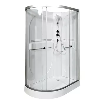 Душевая кабина AvaCan L602RN, 120х80х200 см, стекло прозрачное, профиль хром