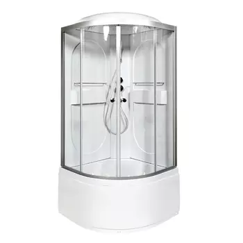 Душевая кабина AvaCan L610, 100х100х215 см, стекло прозрачное, профиль хром