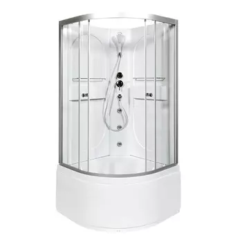 Душевая кабина AvaCan L610NGM, 100х100х200 см, стекло прозрачное, профиль хром