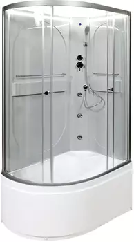 Душевая кабина AvaCan L620RNLED+GM, 120х80х200 см, стекло прозрачное, профиль хром