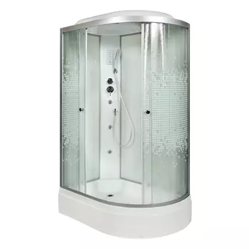 Душевая кабина AvaCan L720LGM+EL, 120х80х215 см, стекло с узором, профиль хром