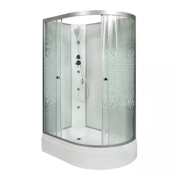 Душевая кабина AvaCan L720LNGM, 120х80х215 см, стекло с узором, профиль хром