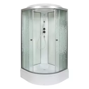 Душевая кабина AvaCan L790, 90х90х215 см, стекло с узором, профиль хром