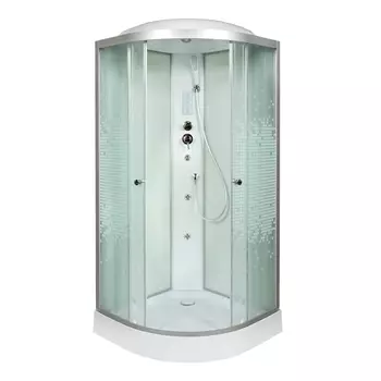 Душевая кабина AvaCan L901GM+EL, 100х100х215 см, стекло матовое, профиль хром