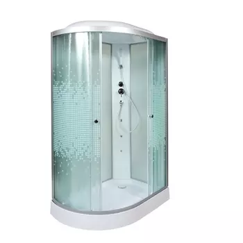 Душевая кабина AvaCan L902RGM, 120х80х215 см, стекло с узором, профиль хром