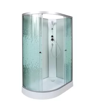 Душевая кабина AvaCan L902RN, 120х80х200 см, стекло с узором, профиль хром матовый