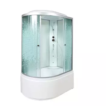 Душевая кабина AvaCan L920RGM, 120х80х215 см, стекло с узором, профиль хром