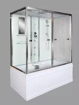 Душевая кабина AvaCan V150, 150х85х220 см, стекло прозрачное, профиль хром