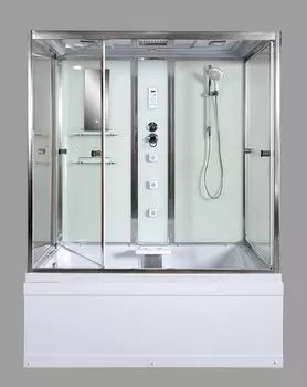 Душевая кабина AvaCan V160, 160х85х220 см, стекло прозрачное, профиль хром