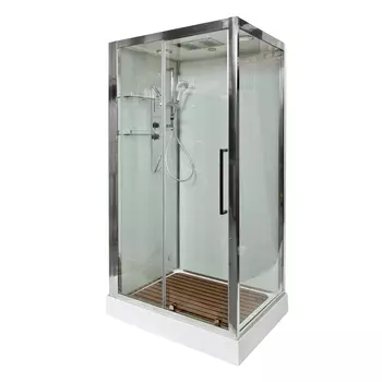 Душевая кабина AvaCan Z120EL, 120х90х220 см, стекло прозрачное, профиль хром