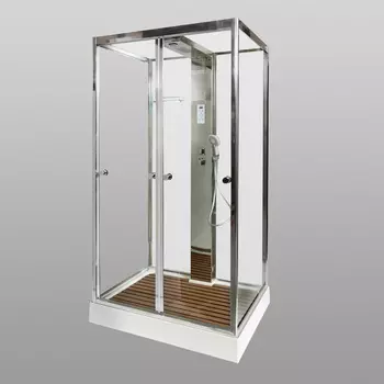 Душевая кабина AvaCan Z122MT, 120х90х220 см, стекло прозрачное, профиль хром