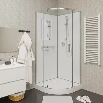 Душевая кабина Ceruttispa Korra 90T 90x90 профиль хром, стекло прозрачное