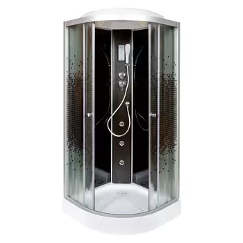 Душевая кабина Deto L 809 с гидромассажем и электрикой BLACK