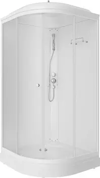 Душевая кабина DIWO Новгород Щ0000055613 100х100 стекло прозрачное, профиль белый