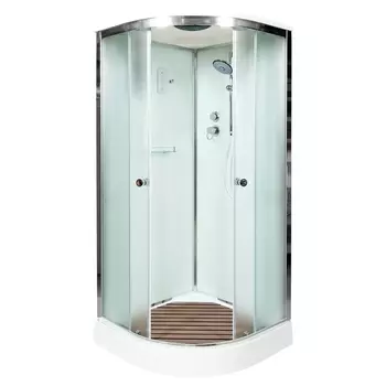 Душевая кабина DTO D08SEL 80х80х220 см, стекло матовое, профиль глянцевый хром